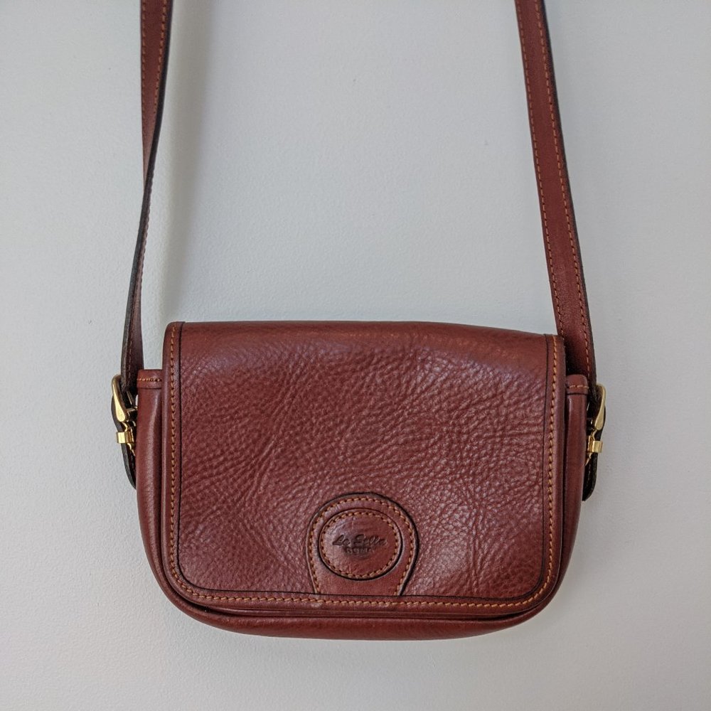 La Sella Roma brown leather crossbody bag